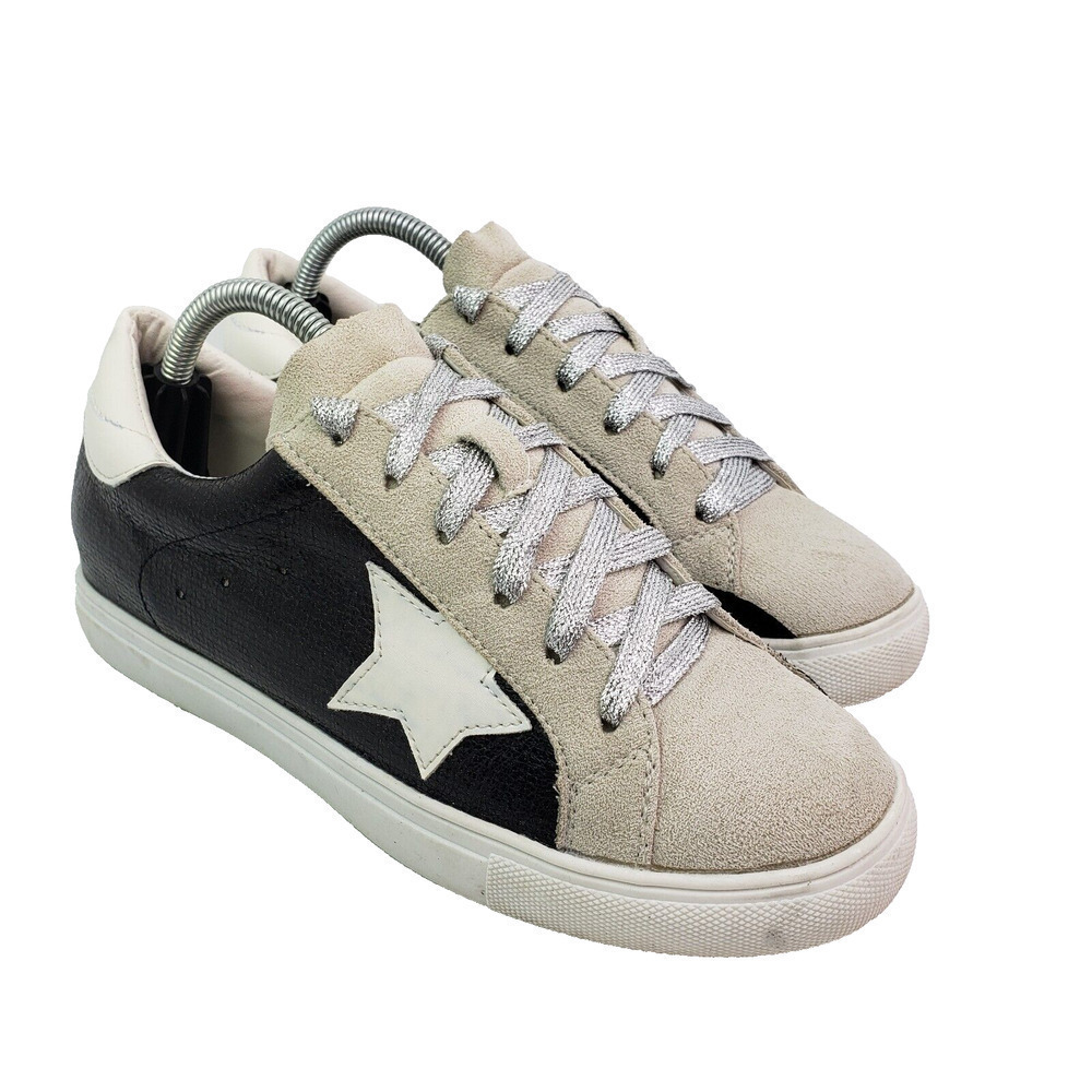 Nature Breeze Womens Size 6 Metallic Black Glitter Fashion Casual Sneaker Shoes